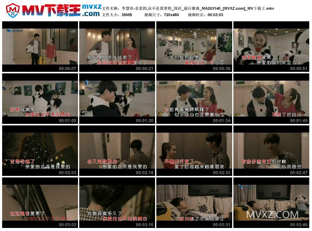 李慧珍-亲爱的,这不是我要的_国语_流行歌曲_MA203140